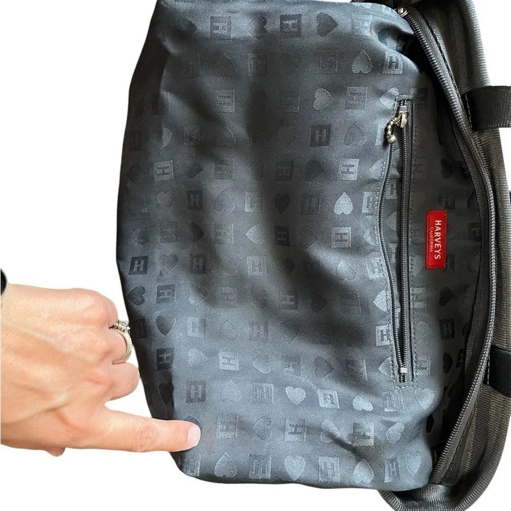 Harveys Seatbelt Bag Tote/Purse - Dark Gray Woven Style